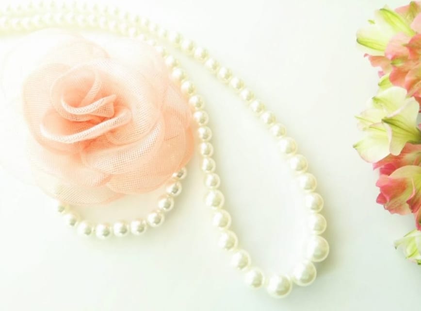 卒業式入学式のパールネックレスコーディネート例