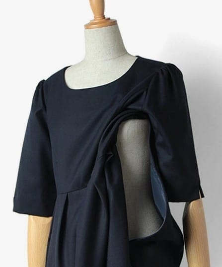 授乳口付きのフォーマルワンピース 妊娠中や産後のセレモニー服