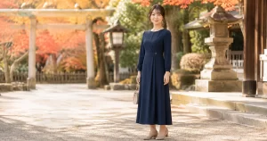 妊娠中でも安心な七五三マタニティフォーマルワンピース