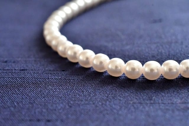 喪服に合わせる一連パールネックレス
