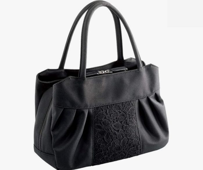 メイダイ布製フォーマルバッグ大きめ｜荷物が多い方向けの黒い喪服用バッグ