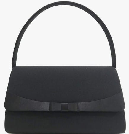 黒のシンプルなフォーマルハンドバッグ｜お葬式用の控えめなデザインの喪服バッグ