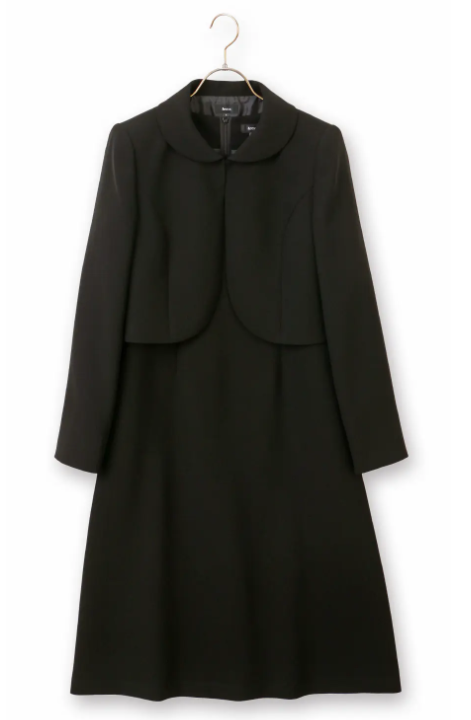 ノーカラーアンサンブル T2N22403A ブラックフォーマル レディース 喪服