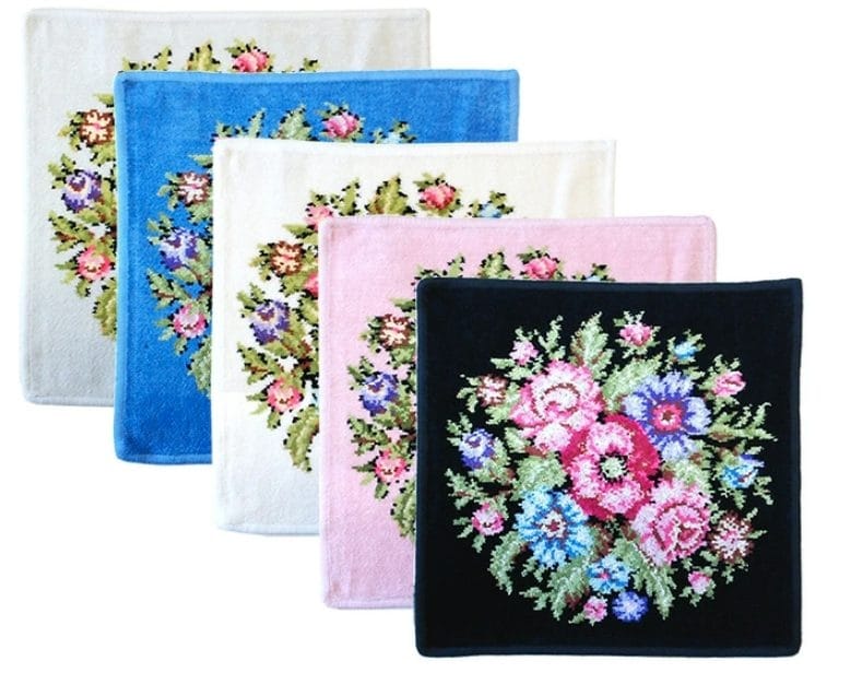 花柄デザインのフェイラーシェニール織ハンカチセット