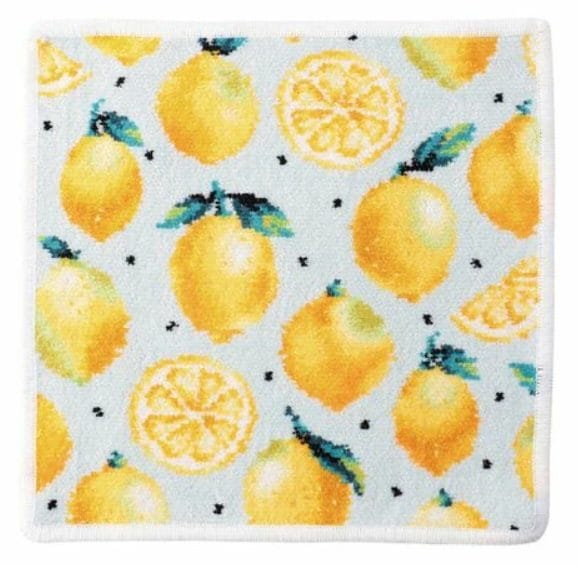 レモン柄デザインのフェイラーハンカチ