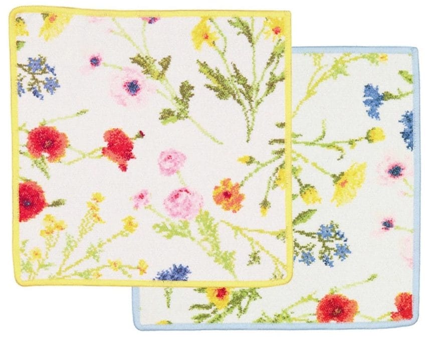 小花柄のフェイラーシェニール織ハンカチ